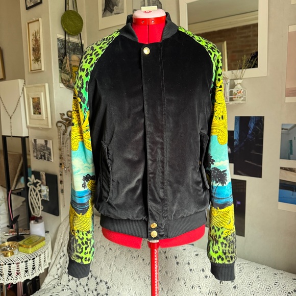 Versace Cheetah Print Leather Jacket Versace For H&Munique Leopard